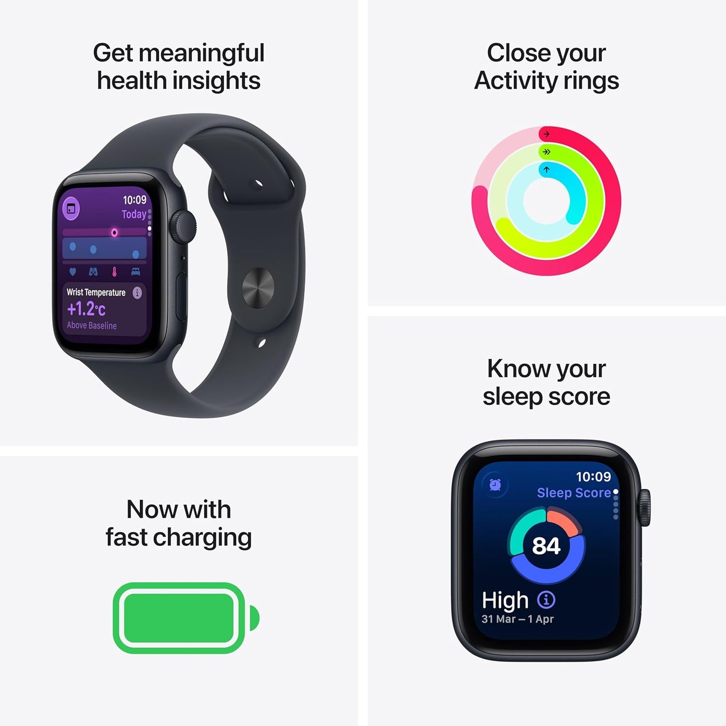 Apple Watch SE 3 40mm GPS Starlight Aluminium Starlight Sport Band (New)