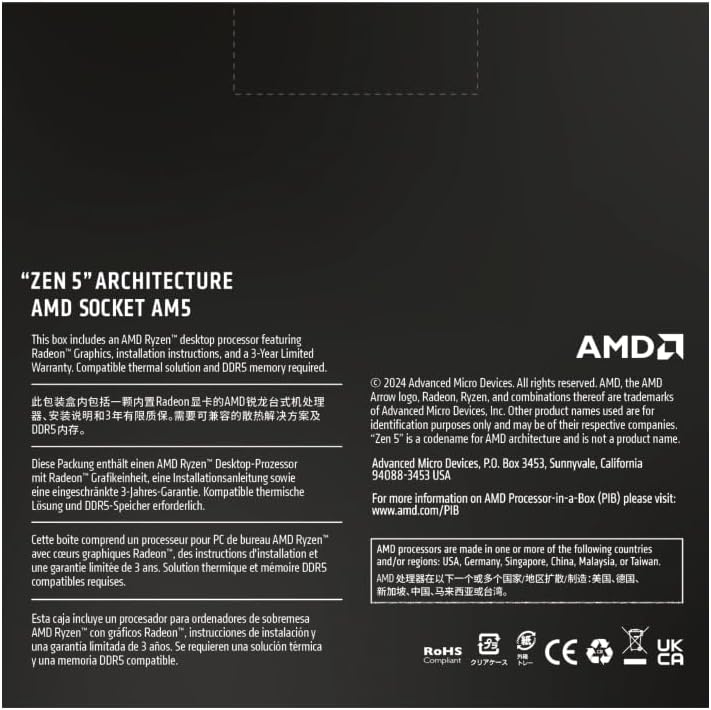 AMD Ryzen 9 9900X 12-Core Processor AM5 (New)